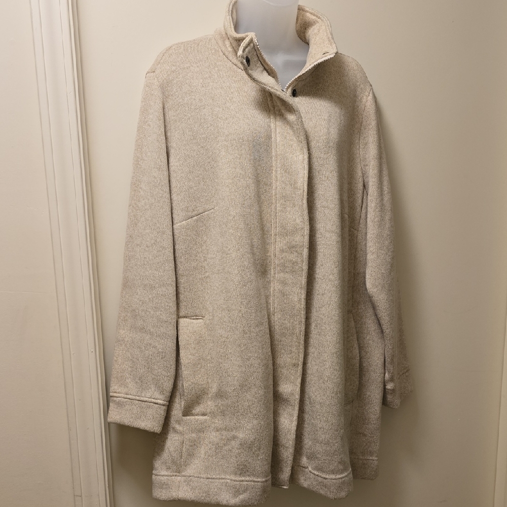 Lands' End Women's Beige Pea Coat